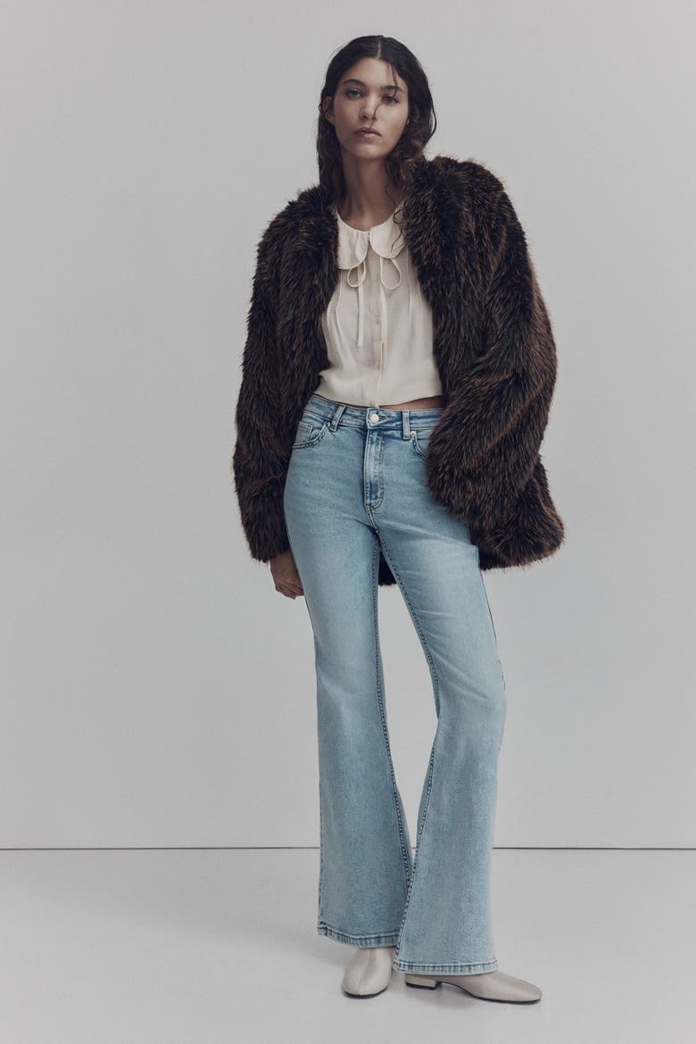 Flared High Jeans, Alternate, color, Light denim blue