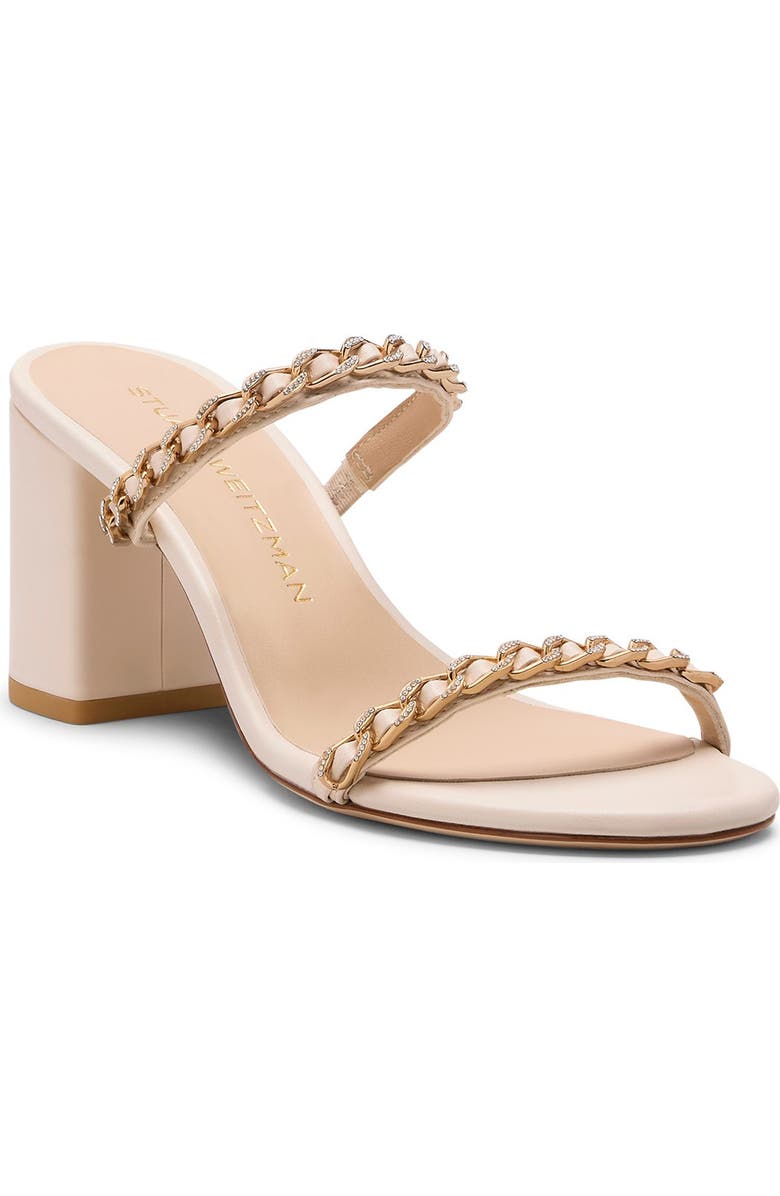 Stuart Weitzman Soluxe Crystal Slide 75, Main, color, Linen