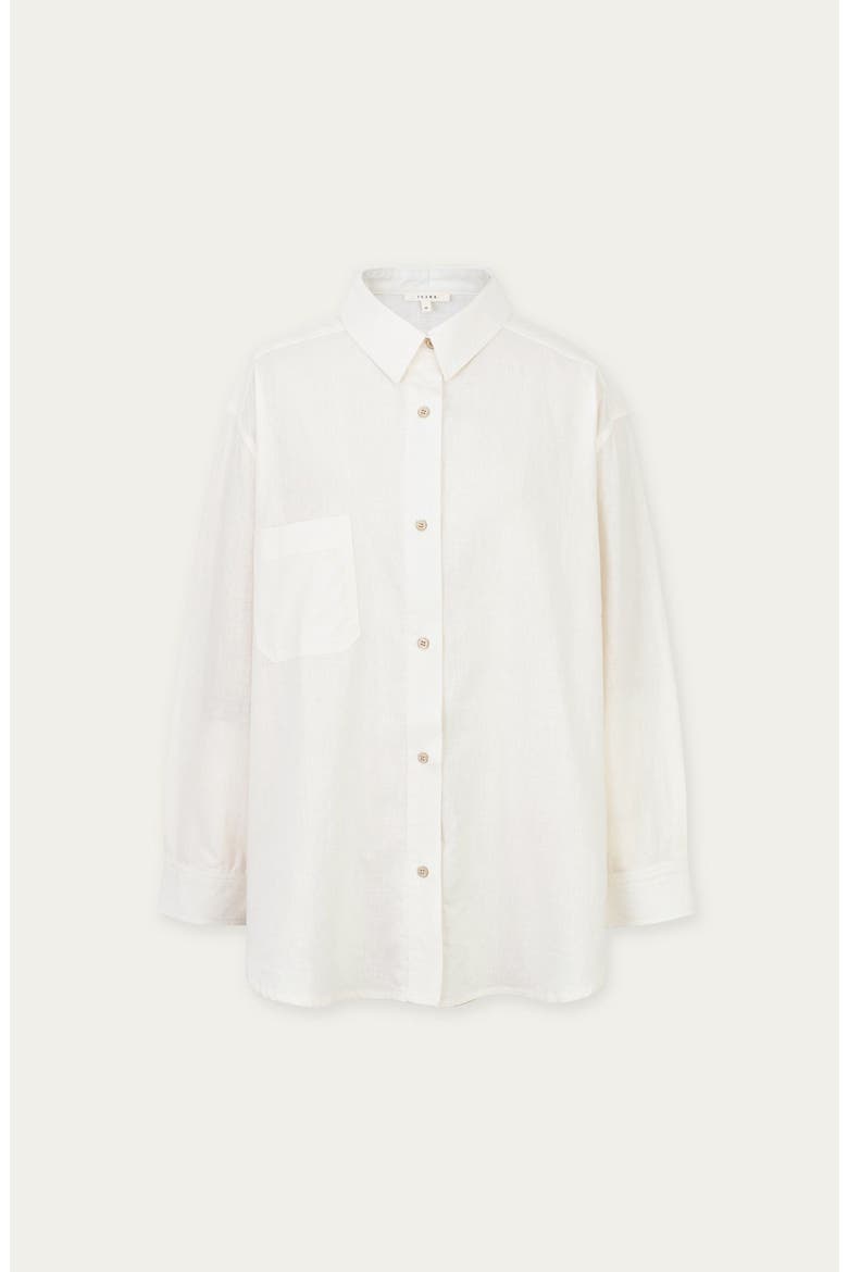 Lyricist Natural Oversized Shirt, Alternate, color, White