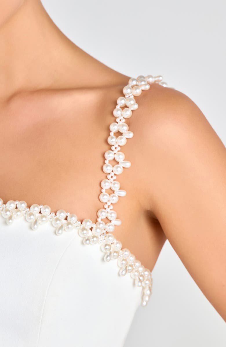 NADINE MERABI Sleeveless Crepe Minidress, Alternate, color, White