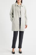 Eileen Fisher Classic Collar Wool Herringbone Coat