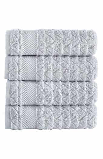 Brooks Brothers Herringbone Cotton 4-Pack Hand Towels