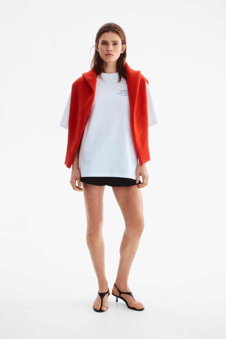 Oversized Print-motif T-shirt, Alternate, color, White/Marseille