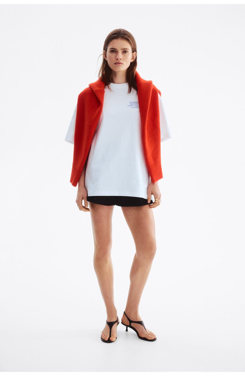 H&M Oversized Print-motif T-shirt, Alternate, color, White/Marseille