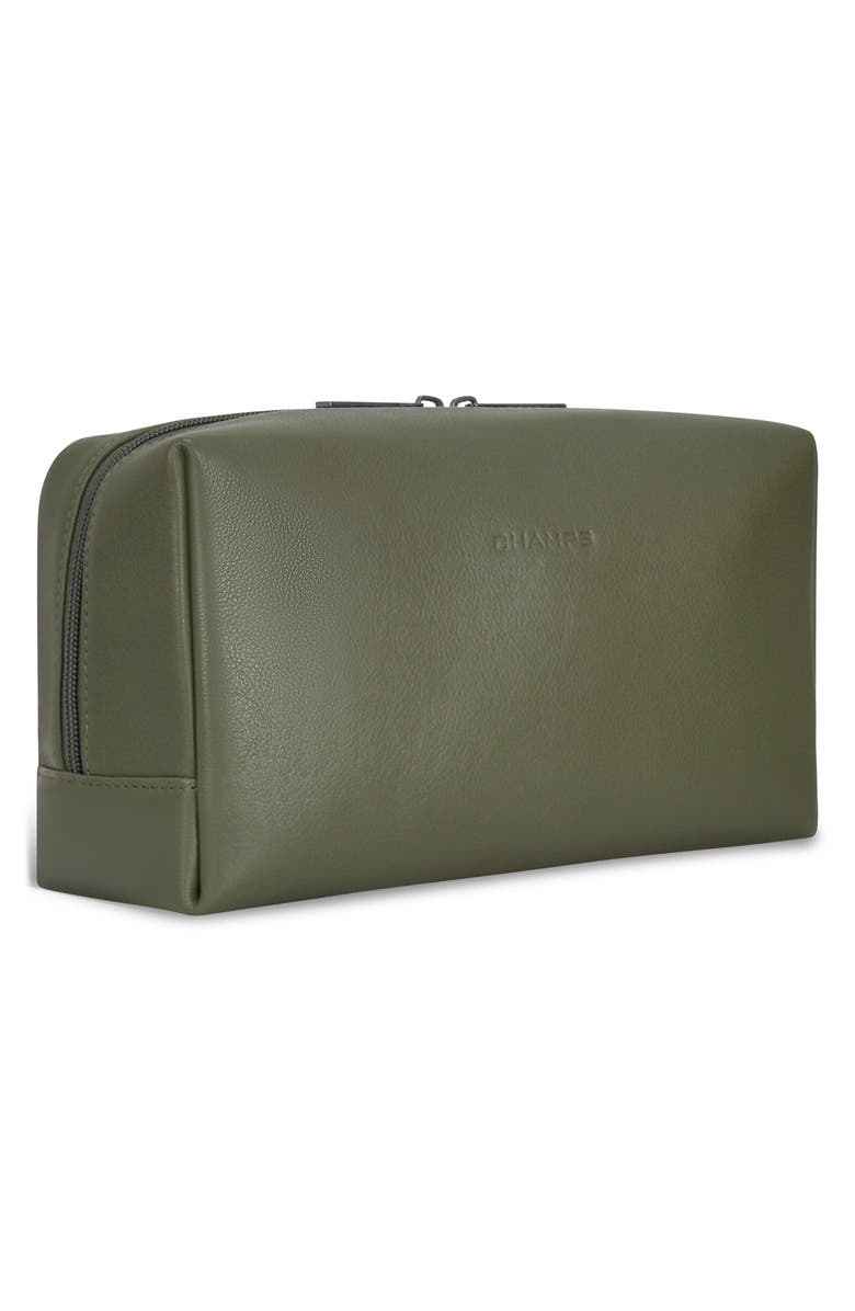 CHAMPS Onyx Leather Dopp Kit, Alternate, color, Khaki