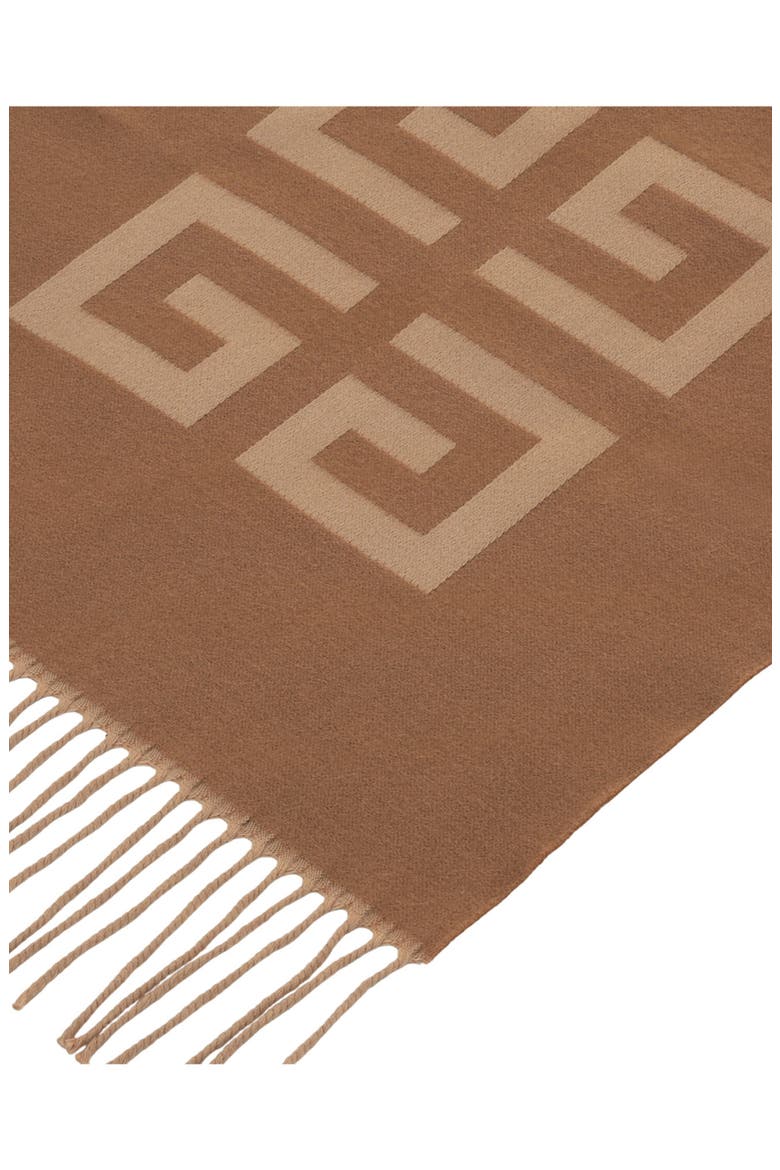 4G Reversible Wool Scarf, Alternate, color, BEIGE/ BROWN
