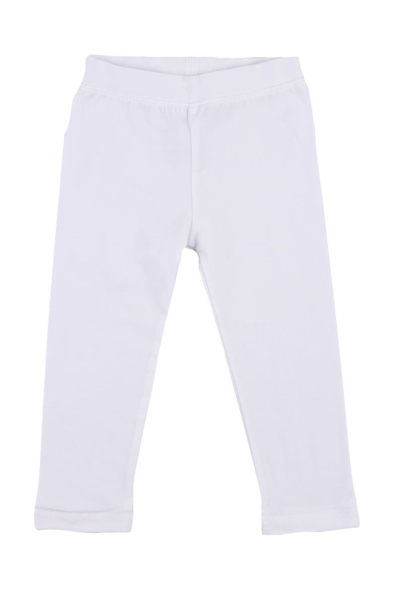 Girls Cotton Leggings, Solid Colors, Main, color, WHITE