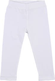 Leveret Girls Cotton Leggings, Solid Colors