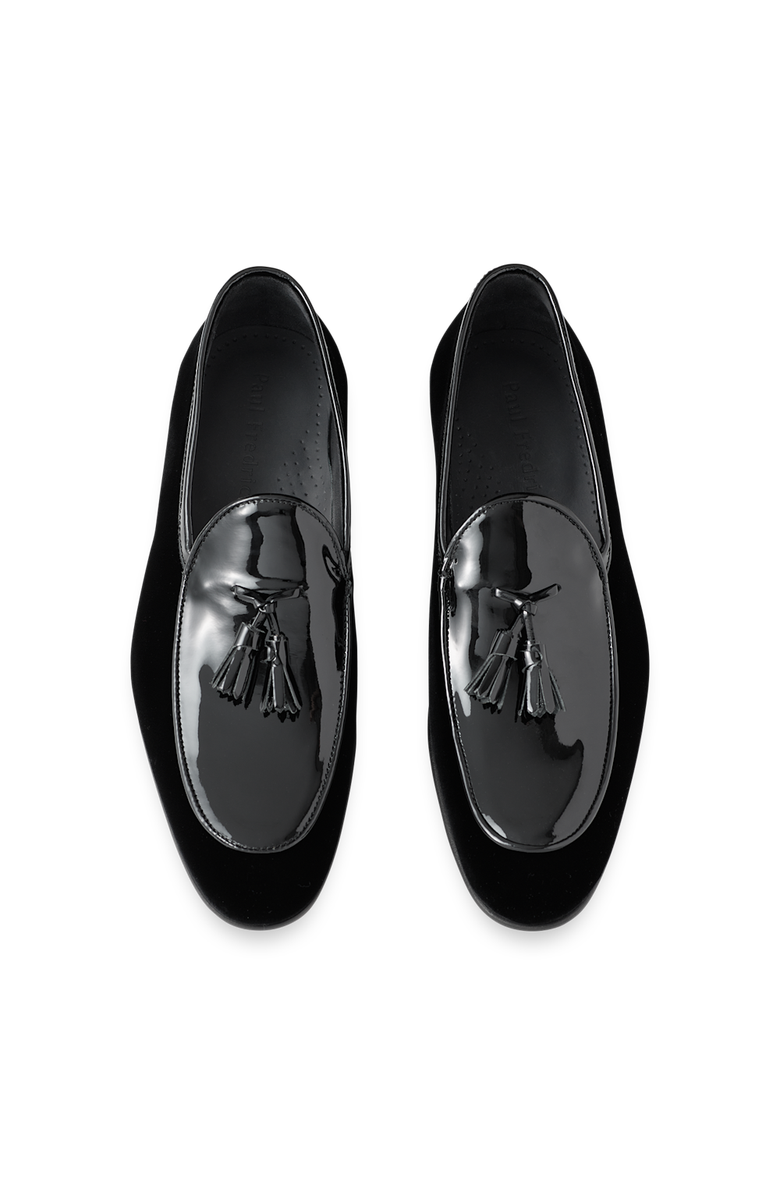 Paul Fredrick Vincent Tassel Loafer, Alternate, color, Black