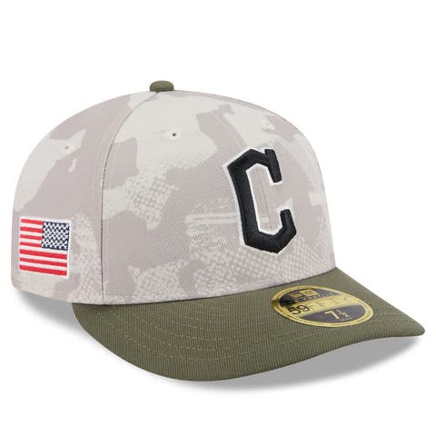 Men's New Era Light Beige/Olive Cleveland Guardians 2025 Armed Forces Day Low Profile 59FIFTY Fitted Hat