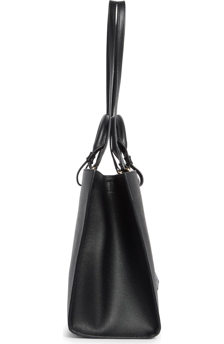 Furla Deva Leather Tote, Alternate, color, Nero