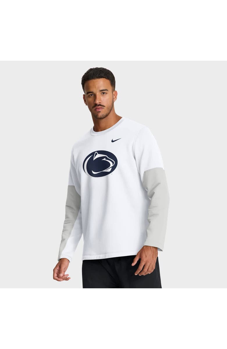 Nike Men's Nike White Penn State Nittany Lions 2025 Sideline Coach Performance Long Sleeve T-Shirt, Main, color, White