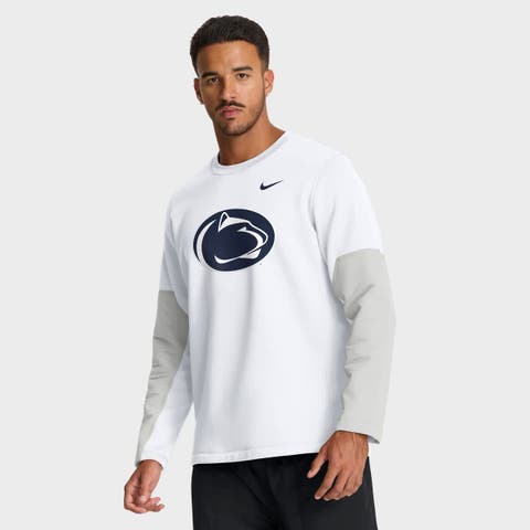 Men's Nike White Penn State Nittany Lions 2025 Sideline Coach Performance Long Sleeve T-Shirt