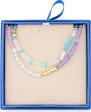 Leith Two-Row Beaded Necklace