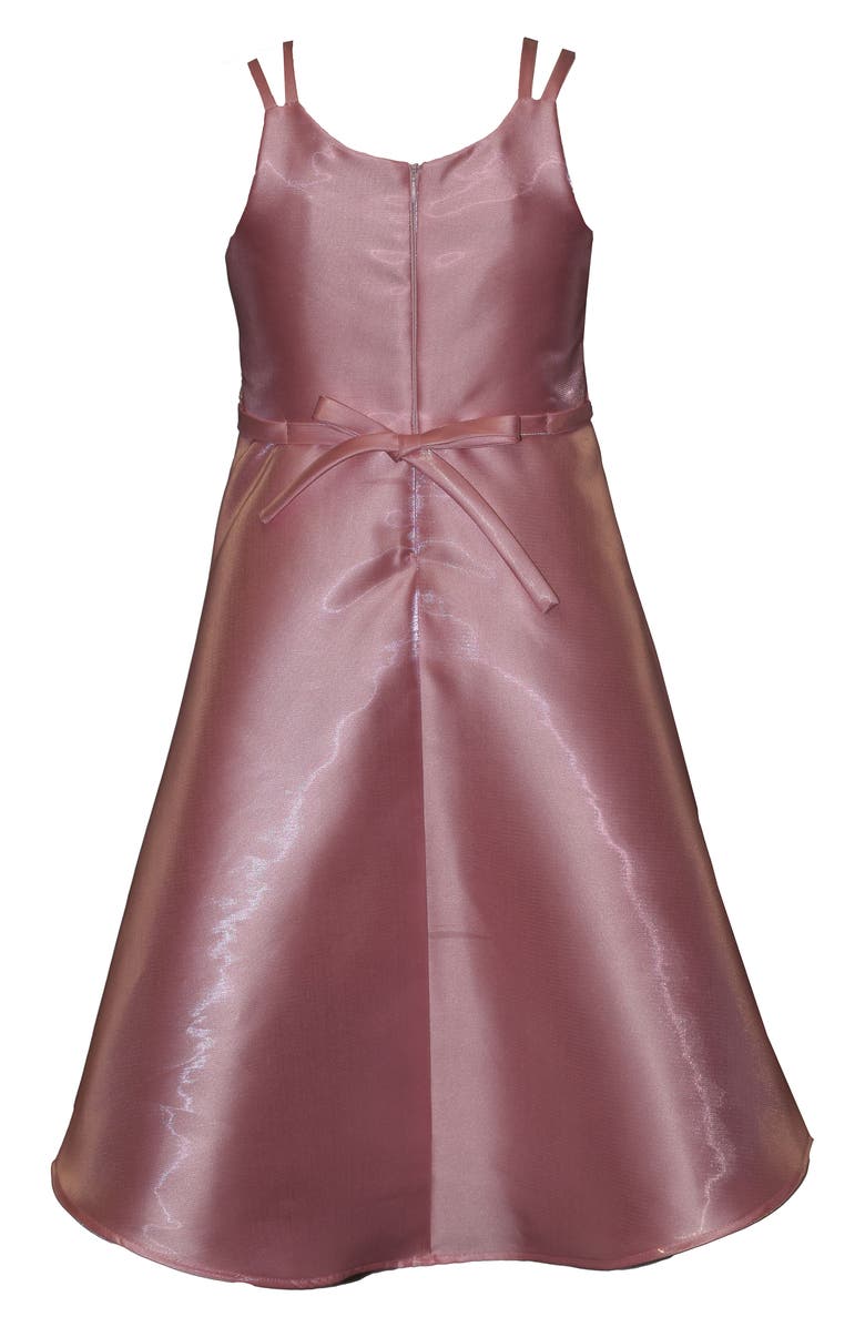 Iris & Ivy Kids' Draped Bodice Mikado Party Dress, Alternate, color, Pink