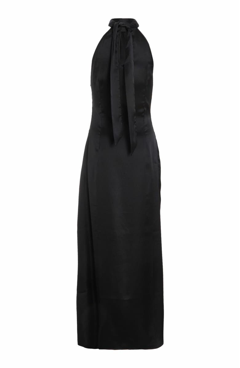QUIZ Satin Halterneck Midi Dress, Alternate, color, 
