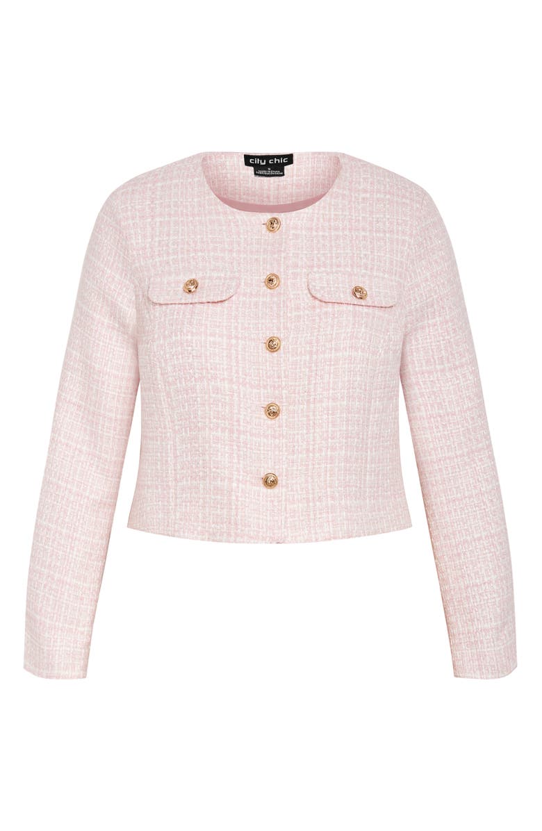 City Chic Margot Tweed Jacket, Main, color,