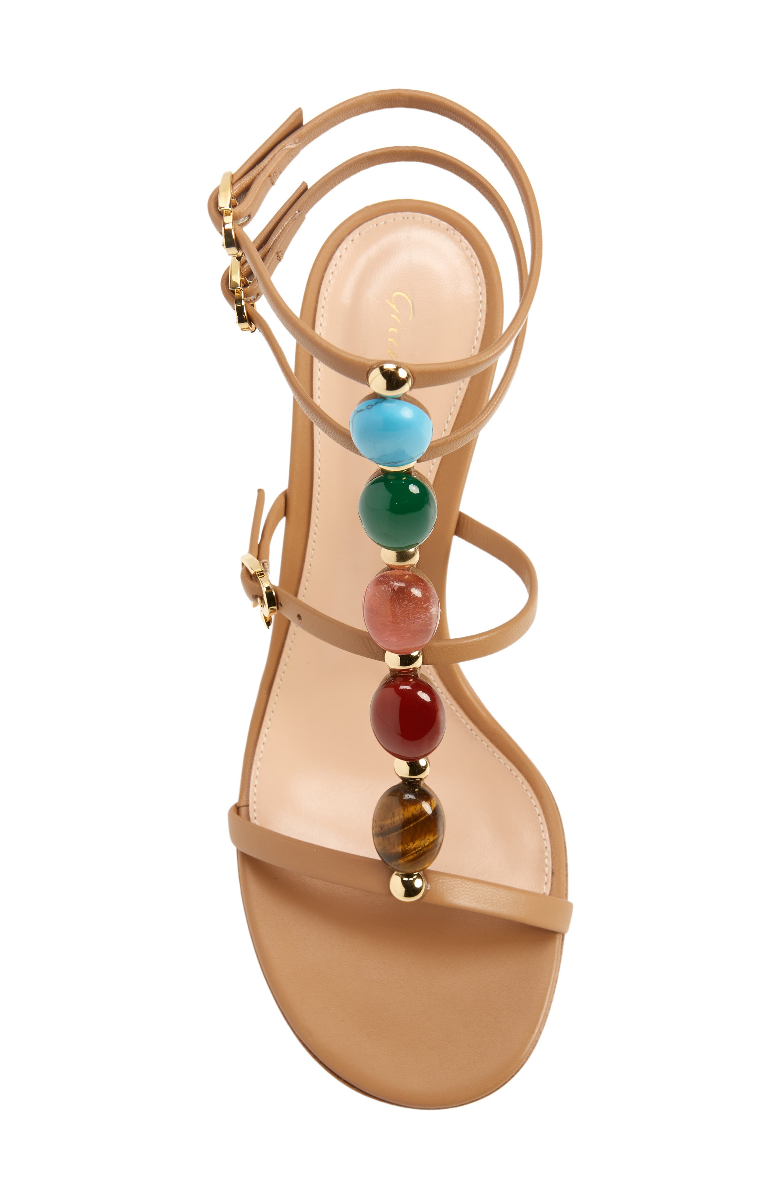 Gianvito Rossi Shanti Beaded Gladiator Sandal, Alternate, color, 