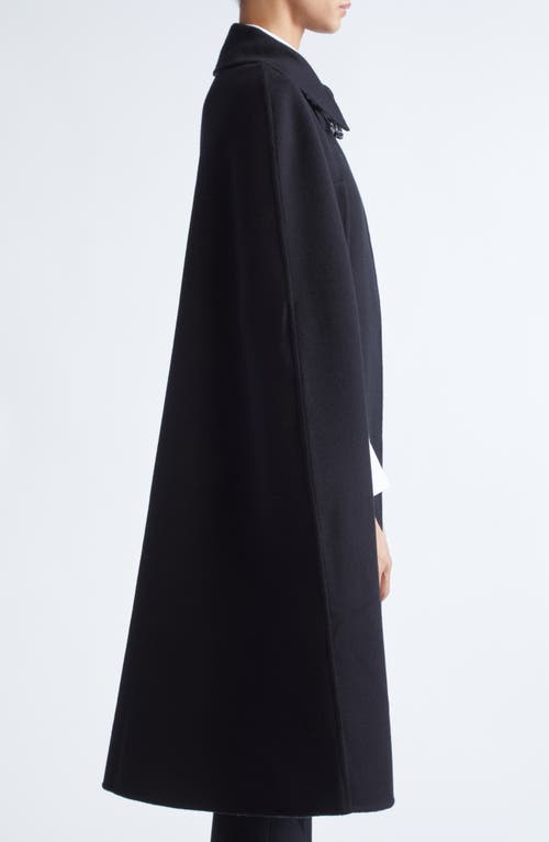 Burberry Maud Wool Blend Cape In Black