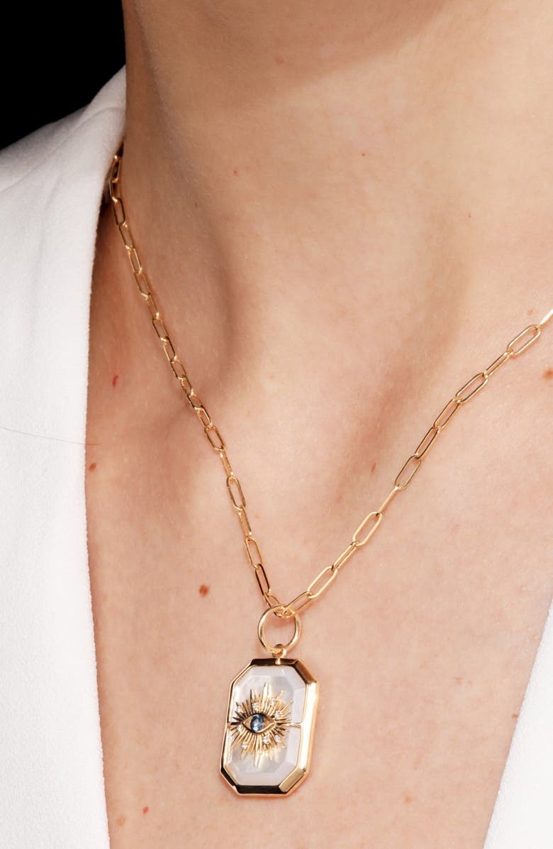 SYNA Eye of The Cosmos Necklace, Alternate, color, Mother Of Pearl