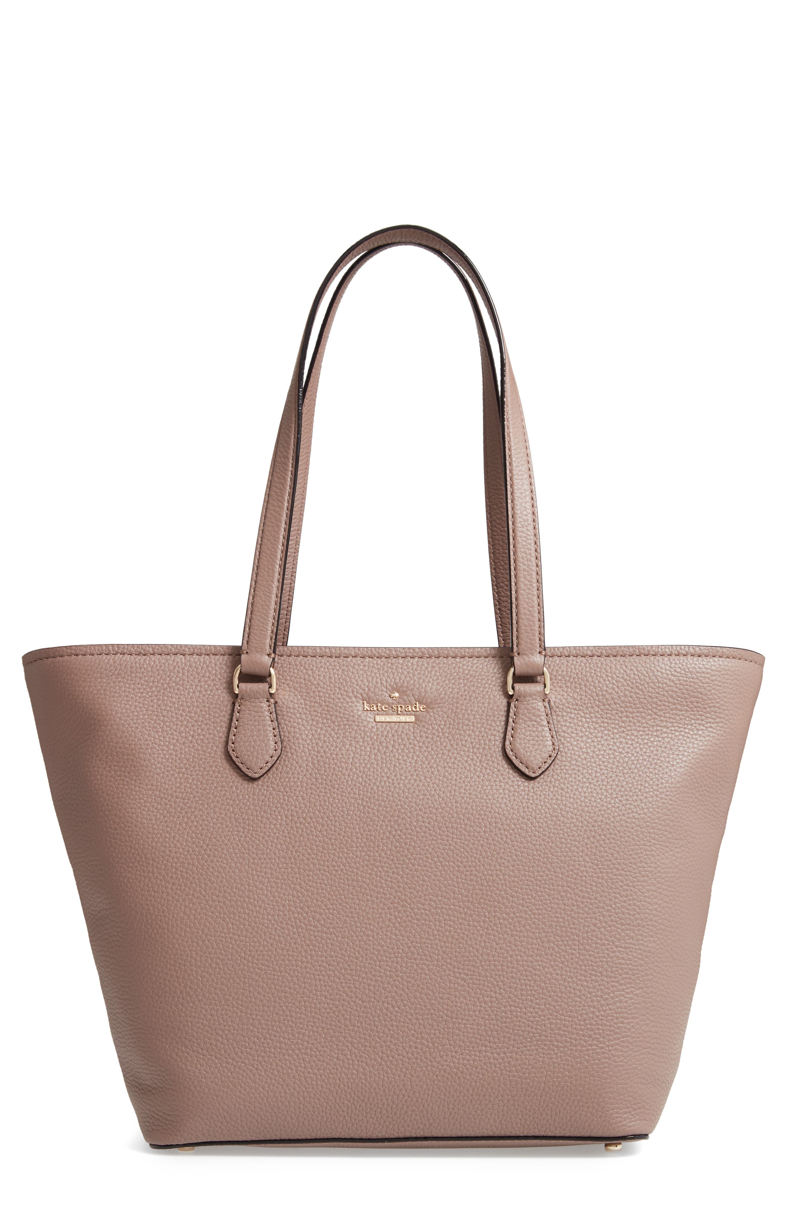 jackson street – jana leather tote, Main, color, BROWNSTONE
