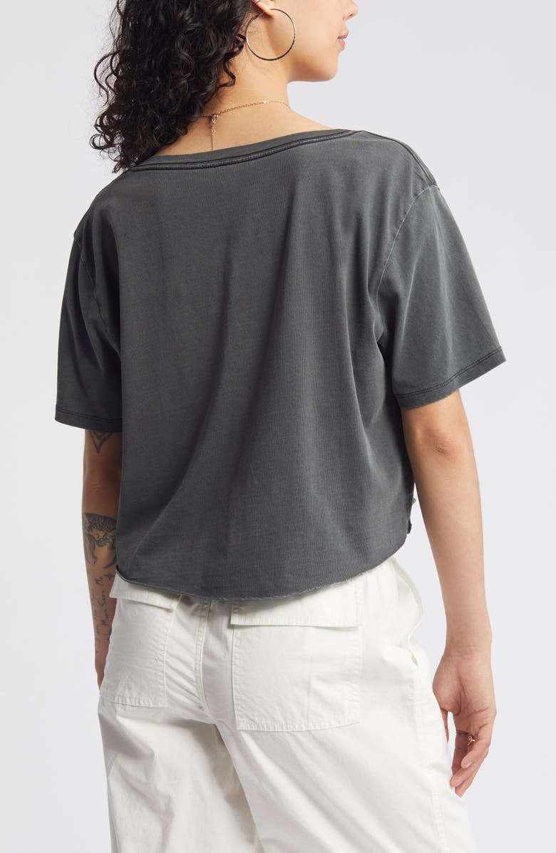 BP. Washed V-Neck Crop T-Shirt, Alternate, color, 