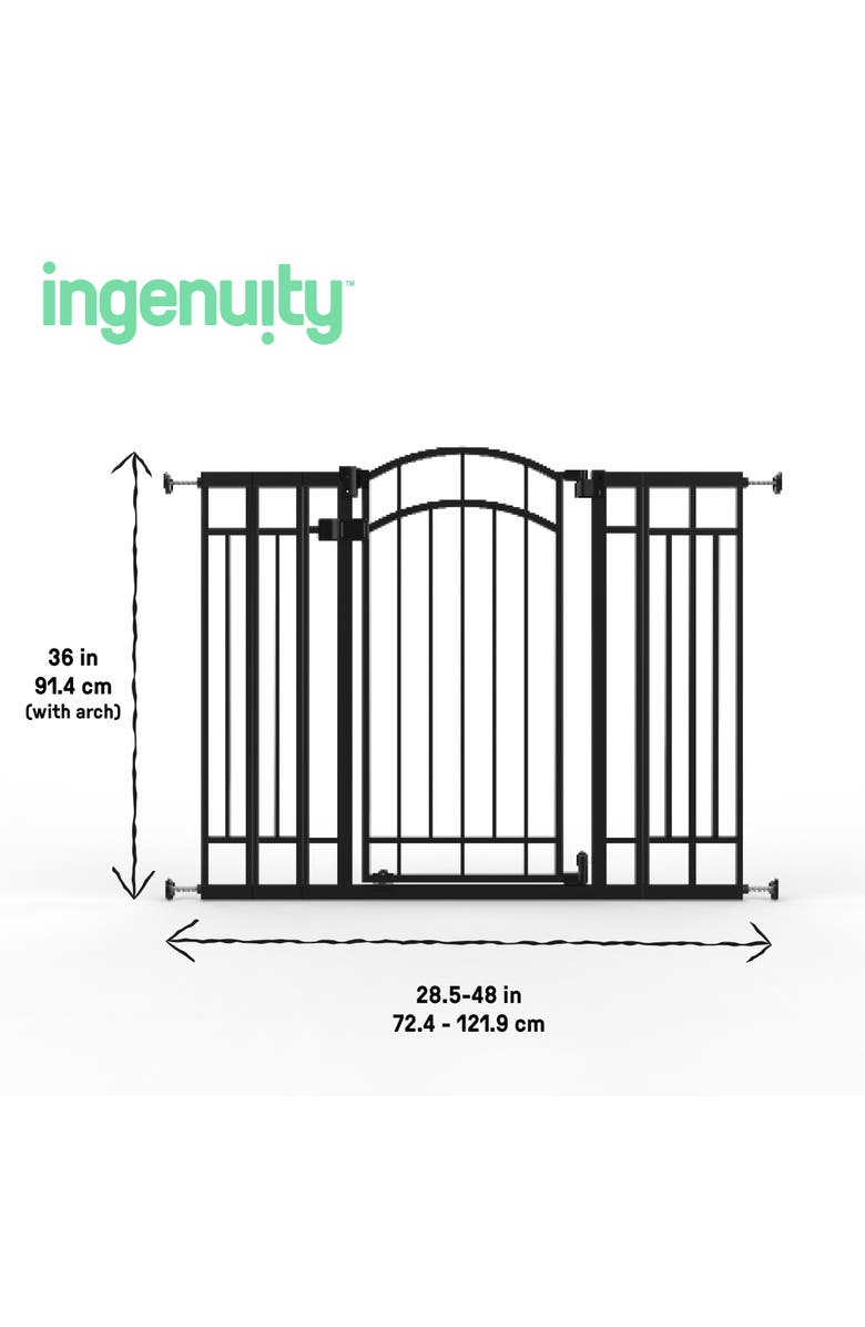 INGENUITY The Doorway 48W Series Pet and Baby Gate, Alternate, color, Black