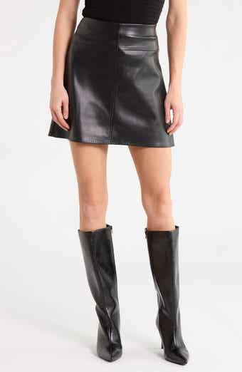 Faux Leather Miniskirt