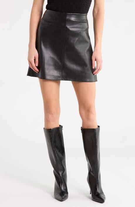Faux Leather Miniskirt