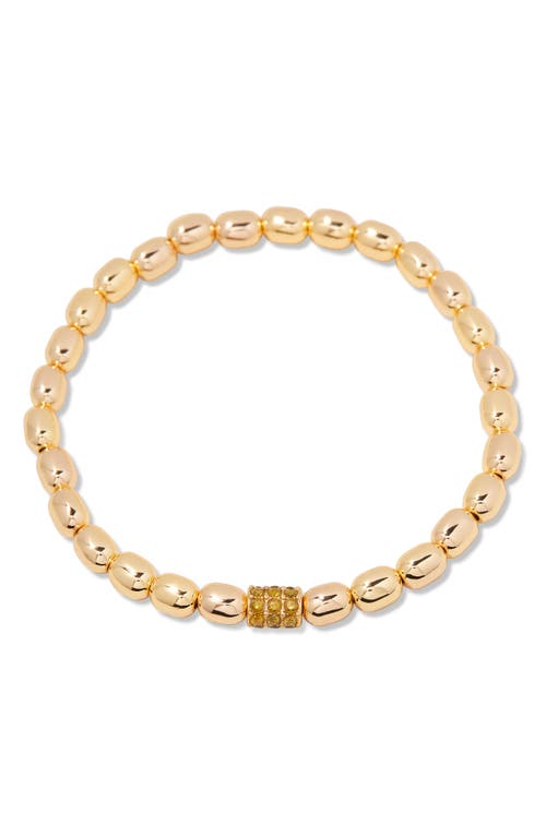 Brook & York Brook And York Brei Birthstone Beaded Stretch Bracelet In Gold August