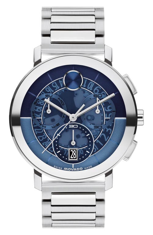 Movado Bold Evolution 2.0 Chronograph Bracelet Watch, 42mm in Blue at Nordstrom, Size 42 Mm
