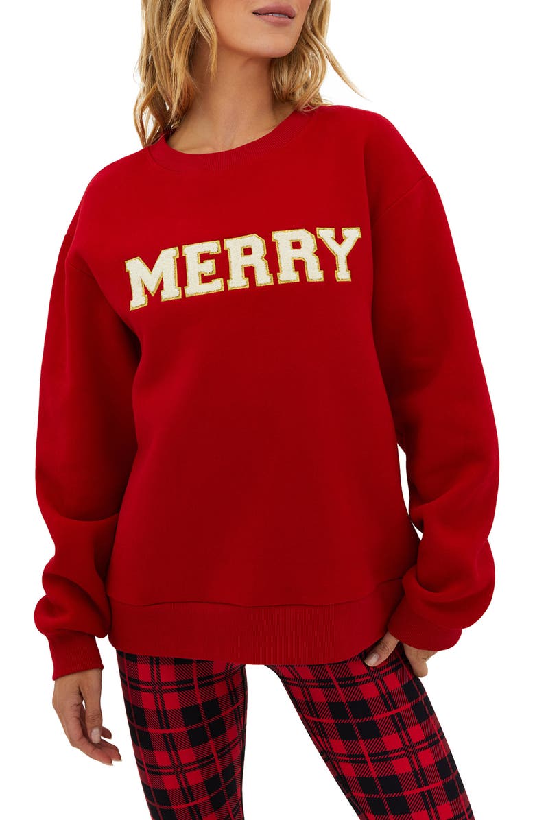 Beach Riot Dawn Merry Graphic Sweatshirt, Main, color,