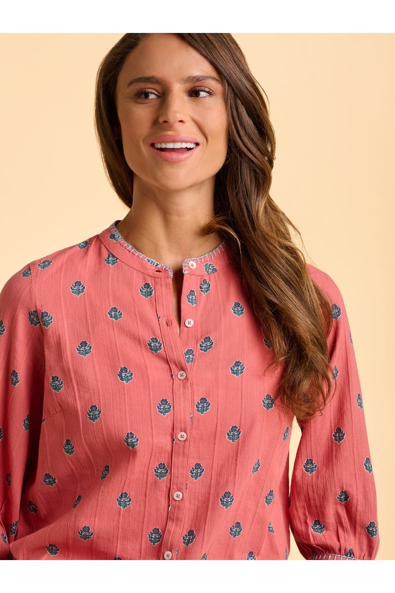 Sara 3/4 Sleeve Round Neck Shirt, Alternate, color, Pink