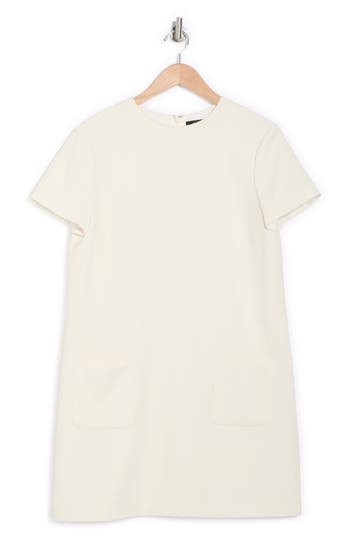 Theory Admiral Crepe Shift Dress In Rice - Y0c