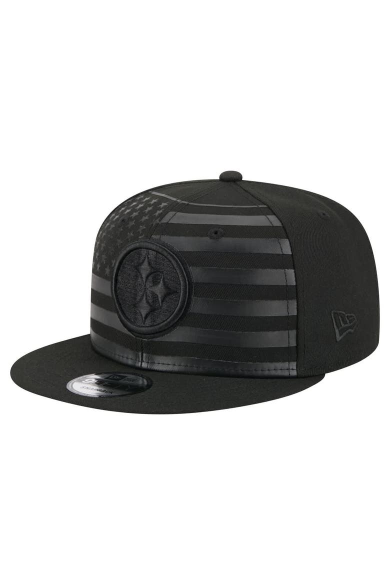 Men's New Era  Black Pittsburgh Steelers Independent 9FIFTY Snapback Hat, Main, color, Black