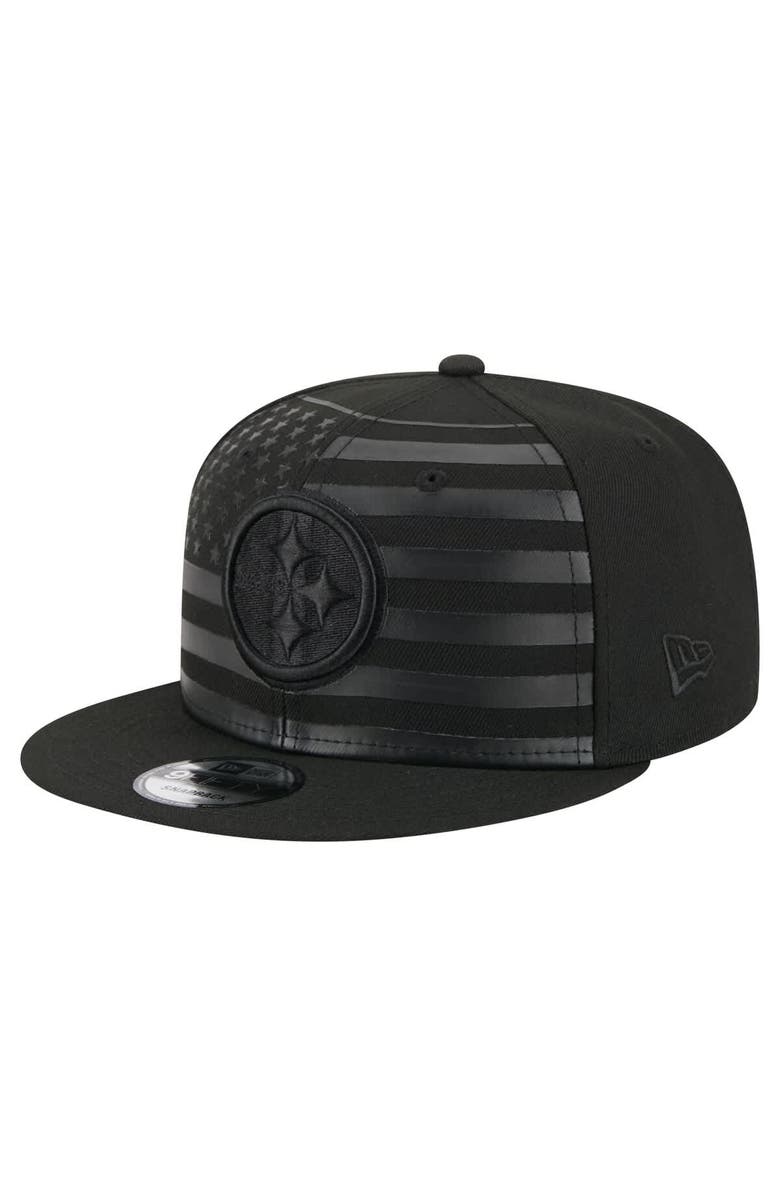 New Era Men's New Era  Black Pittsburgh Steelers Independent 9FIFTY Snapback Hat, Main, color, 