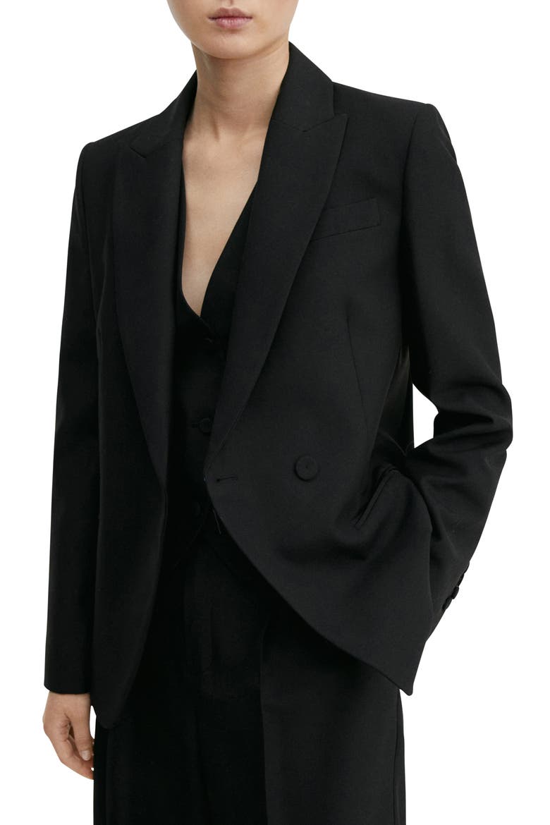 Regular Fit Suit Blazer, Main, color, BLACK