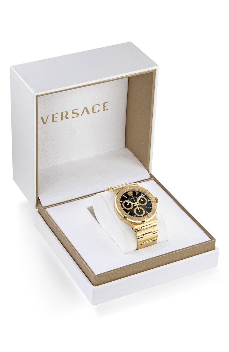 Versace Greca Chronograph Bracelet Watch, 43mm, Alternate, color, 
