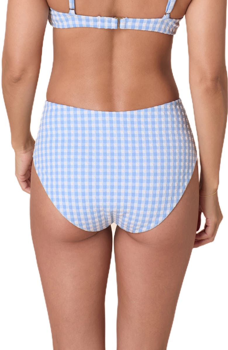 Andie Gingham High Waist BIkini Bottoms, Alternate, color, 