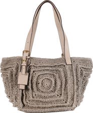 Forever & Always Shoes Giorgia Hand Woven Shoulder Bag with Leather Straps