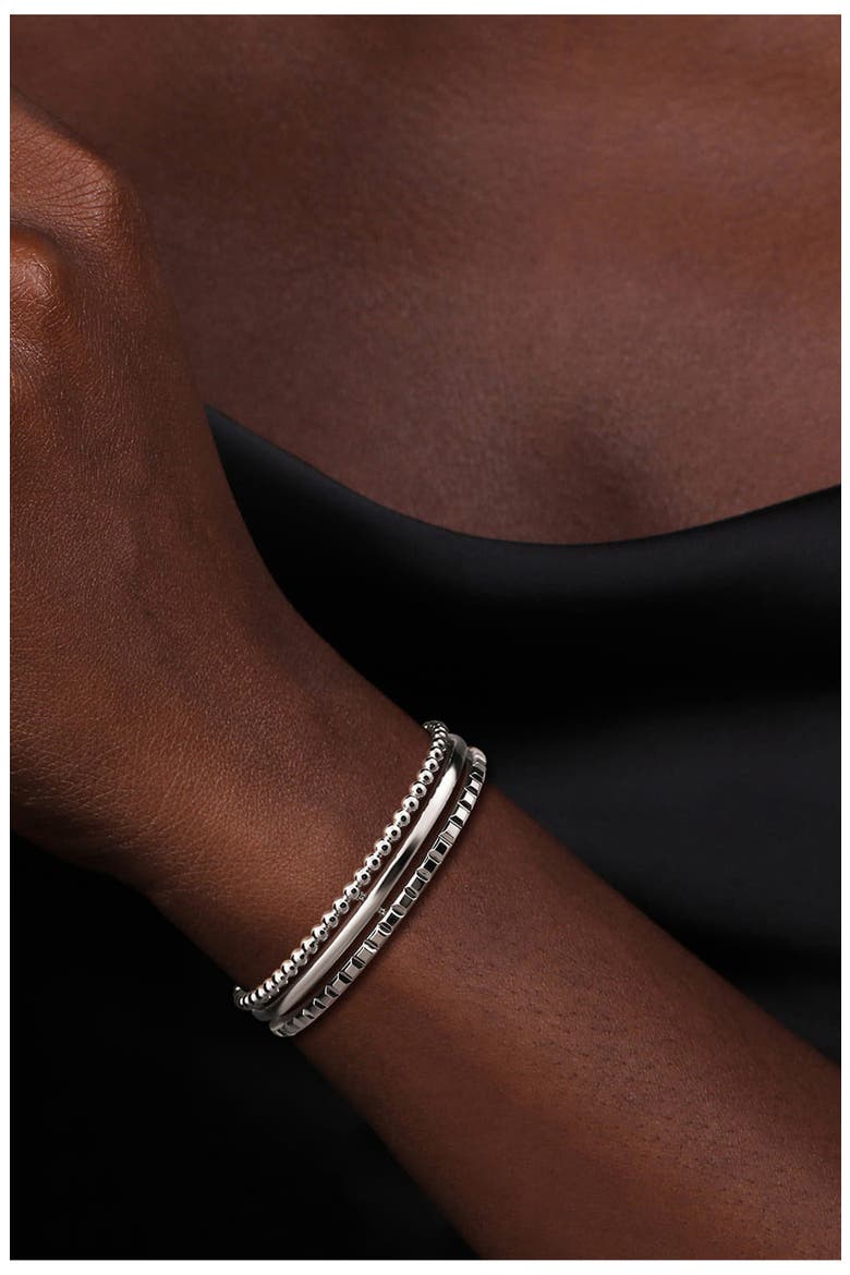 Bujukan Sterling Silver Bangle, Alternate, color, STERLING SILVER