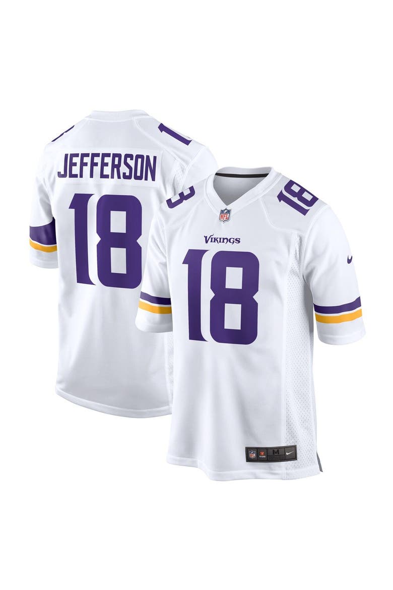 Men's Nike Justin Jefferson White Minnesota Vikings Game Jersey, Main, color, WHITE