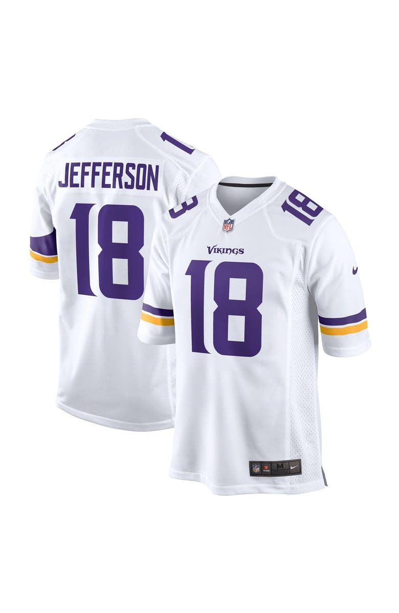 Nike Men's Nike Justin Jefferson White Minnesota Vikings Game Jersey, Main, color, 
