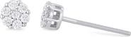 LuvMyJewelry Lab Grown Diamond Cluster Stud Earrings