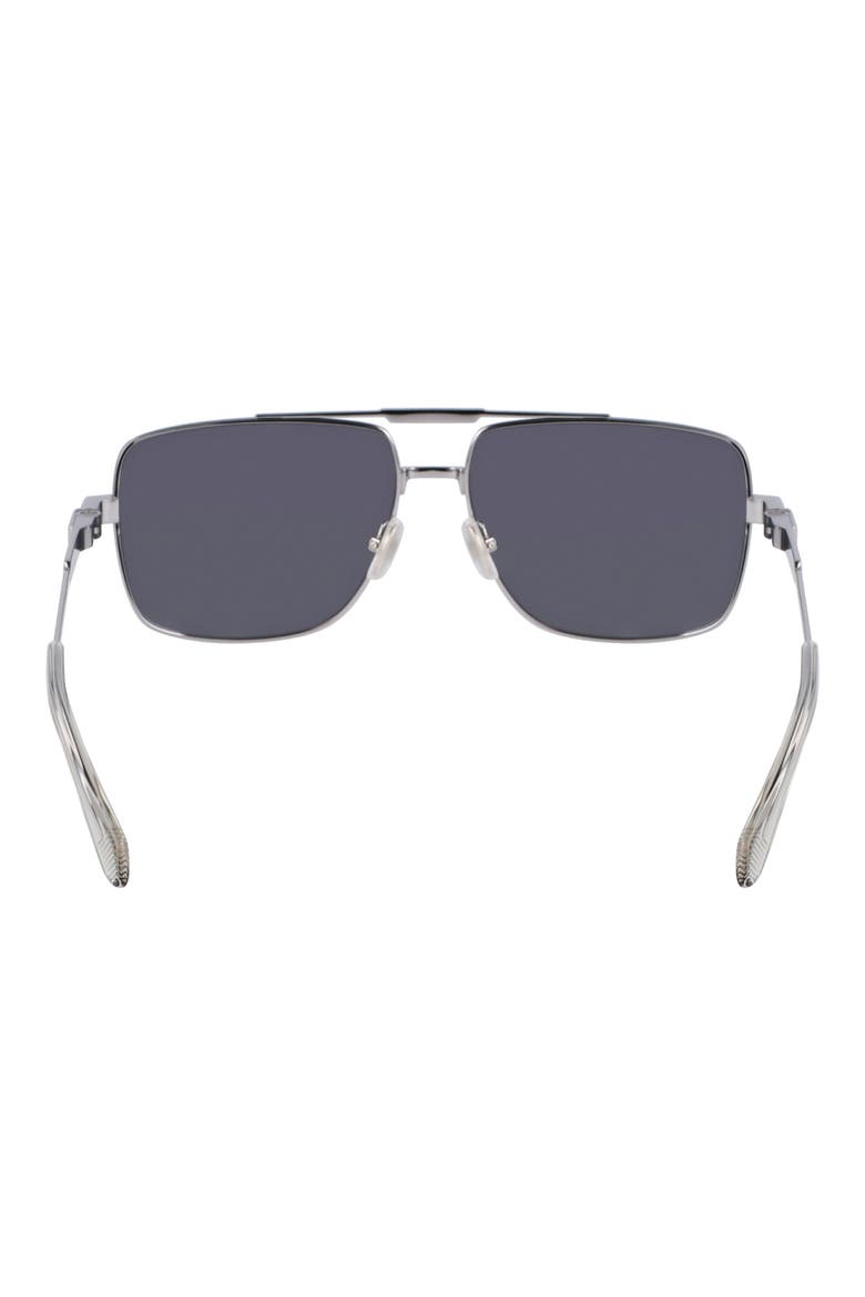 Gancini Prisma 60mm Navigator Sunglasses, Alternate, color, LIGHT RUTHENIUM