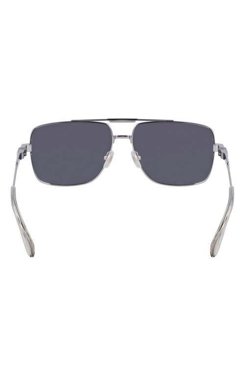 Ferragamo Gancini Prisma 60mm Navigator Sunglasses In Light Ruthenium