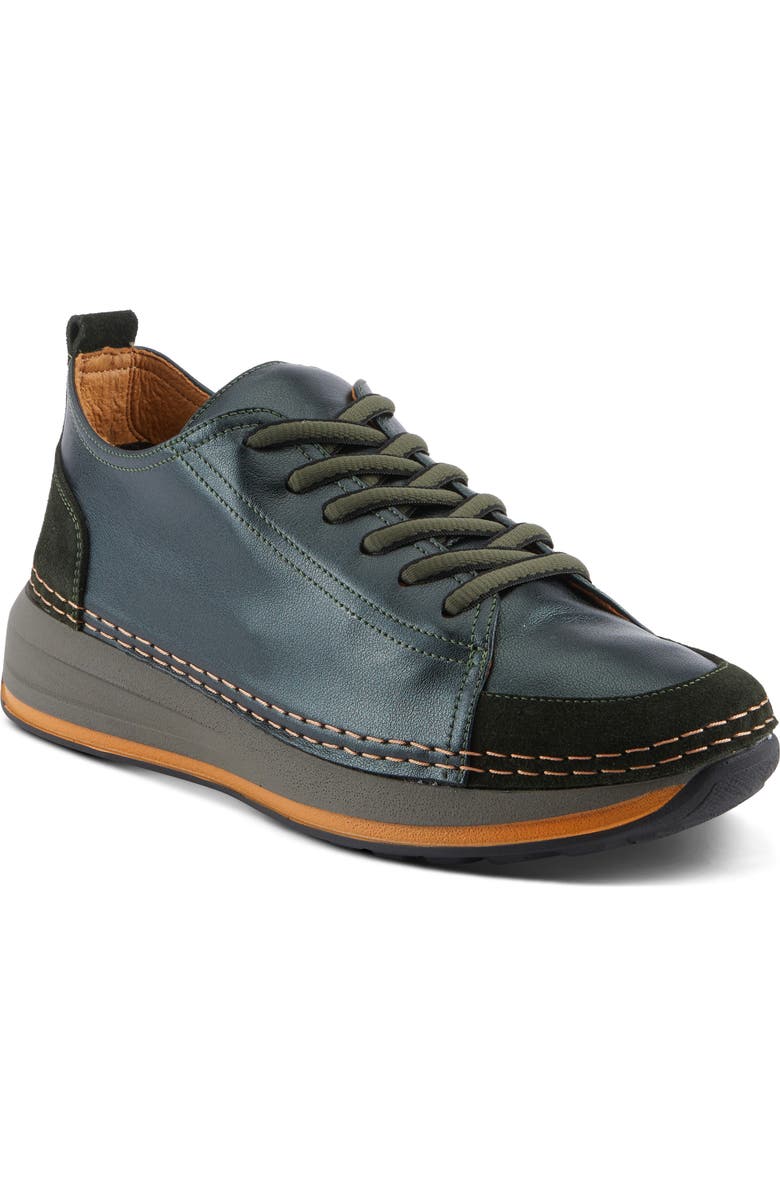 Spring Step Angolan Sneaker, Main, color, Dark Green Metallic