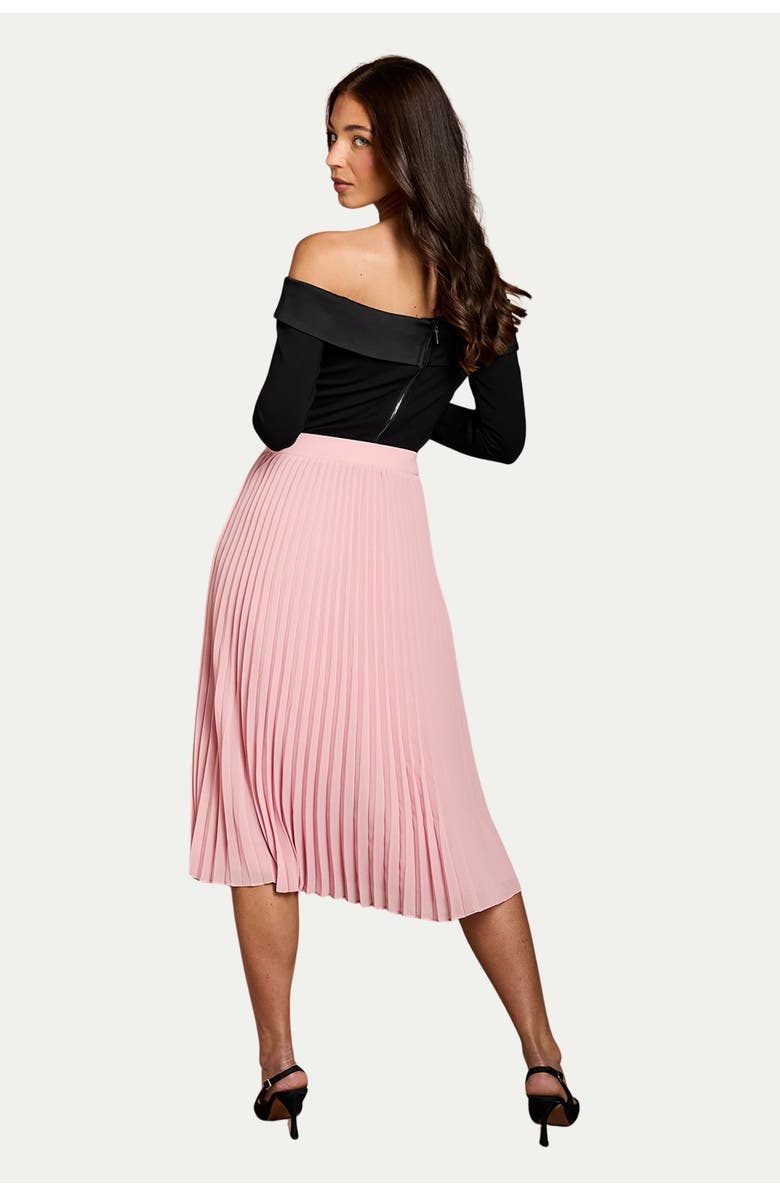 Coast Pleated Georgette Midi Skirt, Alternate, color, Light Pink