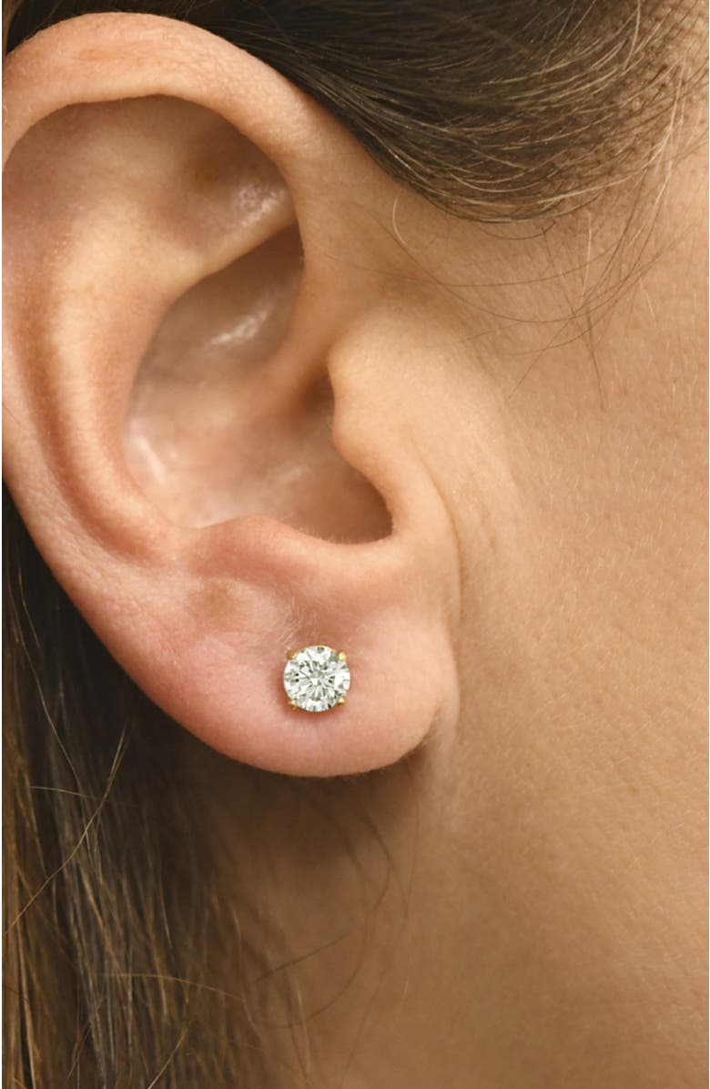 Bliss Diamond 3ct TDW Diamond Studs 14K Gold Lab Grown Screw Back Earrings, Alternate, color, 14K Yellow Gold
