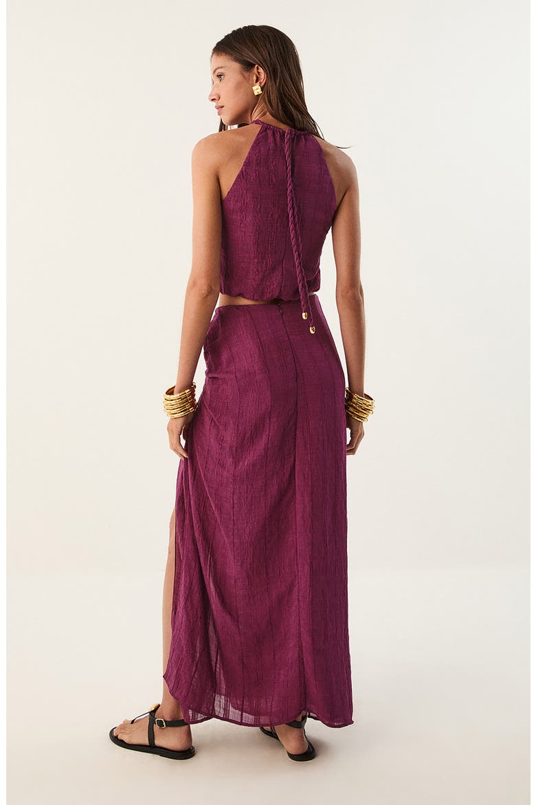Kara Side Tie Cover-Up Midi Skirt, Alternate, color, PURPLE